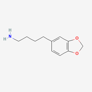 molecular formula C11H15NO2 B13124430 4-(Benzo[d][1,3]dioxol-5-yl)butan-1-amine 