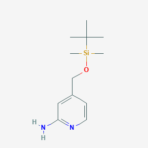 molecular formula C12H22N2OSi B1312444 4-(tert-Butyl-dimethyl-silanyloxymethyl)-pyridin-2-ylamine CAS No. 329794-09-4
