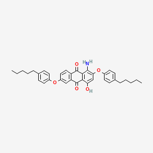 molecular formula C36H37NO5 B13124477 1-Amino-4-hydroxy-2,6-bis(4-pentylphenoxy)anthracene-9,10-dione CAS No. 91204-78-3