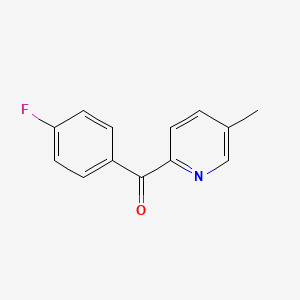 molecular formula C13H10FNO B1312450 2-(4-Fluorobenzoyl)-5-methylpyridine CAS No. 497854-91-8