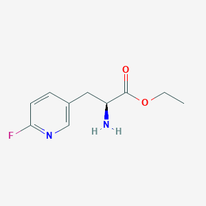 molecular formula C10H13FN2O2 B13124549 Ethyl (S)-2-amino-3-(6-fluoropyridin-3-yl)propanoate 