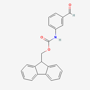 molecular formula C22H17NO3 B13124555 (9H-Fluoren-9-yl)methyl (3-formylphenyl)carbamate CAS No. 206537-34-0