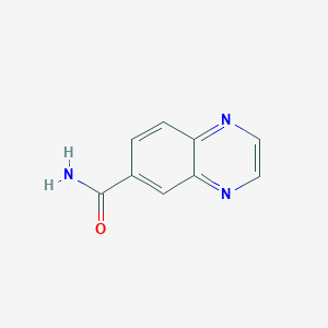 molecular formula C9H7N3O B1312456 喹喔啉-6-甲酰胺 CAS No. 457882-95-0