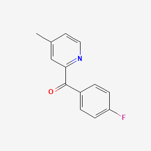 molecular formula C13H10FNO B1312459 2-(4-Fluorobenzoyl)-4-methylpyridine CAS No. 497854-55-4