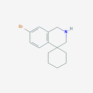 molecular formula C14H18BrN B1312464 7'-Bromo-2',3'-dihydro-1'h-spiro[cyclohexane-1,4'-isoquinoline] CAS No. 626603-70-1