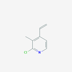 molecular formula C8H8ClN B13124653 2-Chloro-3-methyl-4-vinylpyridine 