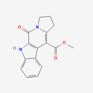 molecular formula C16H14N2O3 B13124669 Methyl 5-oxo-2,3,5,6-tetrahydro-1H-indolizino[6,7-B]indole-11-carboxylate CAS No. 612065-17-5