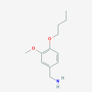 molecular formula C12H19NO2 B1312484 1-(4-丁氧基-3-甲氧基苯基)甲胺 CAS No. 854180-43-1