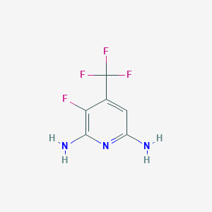 molecular formula C6H5F4N3 B1312496 2,6-Diamino-3-fluoro-4-(trifluoromethyl)pyridine CAS No. 737000-87-2