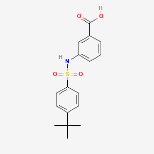 molecular formula C17H19NO4S B1312502 3-((4-(Tert-butyl)phenyl)sulfonamido)benzoic acid CAS No. 881819-36-9