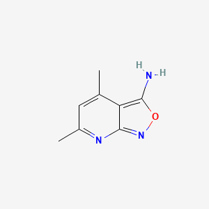 molecular formula C8H9N3O B1312504 4,6-Dimethylisoxazolo[3,4-b]pyridin-3-amine CAS No. 670246-33-0