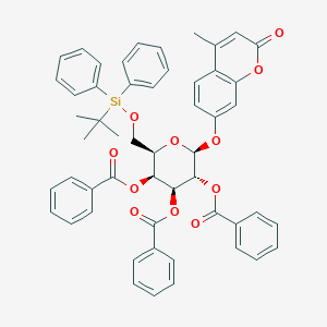 molecular formula C53H48O11Si B131252 4-Methyl-2-oxo-2H-1-benzopyran-7-yl 2,3,4-tri-O-benzoyl-6-O-[tert-butyl(diphenyl)silyl]-beta-D-galactopyranoside CAS No. 920975-58-2
