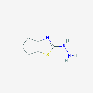 molecular formula C6H9N3S B1312528 1-(5,6-dihydro-4H-cyclopenta[d]thiazol-2-yl)hydrazine CAS No. 857022-78-7