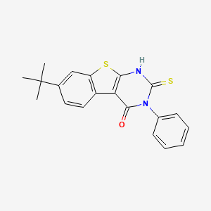 molecular formula C20H18N2OS2 B1312536 7-tert-butyl-2-mercapto-3-phenyl[1]benzothieno[2,3-d]pyrimidin-4(3H)-one CAS No. 857495-79-5