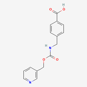 molecular formula C15H14N2O4 B1312577 4-((((Pyridin-3-ylmethoxy)carbonyl)amino)methyl)benzoic acid CAS No. 241809-79-0