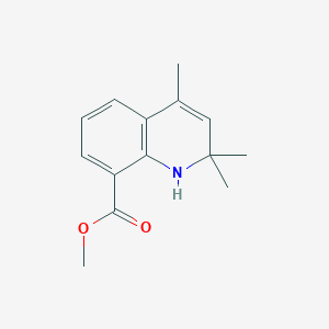 molecular formula C14H17NO2 B1312593 8-Quinolinecarboxylic acid, 1,2-dihydro-2,2,4-trimethyl-, methyl ester CAS No. 523227-10-3