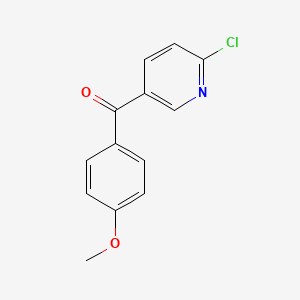 molecular formula C13H10ClNO2 B1312597 Methanone, (6-chloro-3-pyridinyl)(4-methoxyphenyl)- CAS No. 122601-82-5
