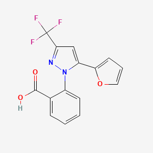 2-(5-Furan-2-yl-3-trifluoromethyl-pyrazol-1-yl)-benzoic acid