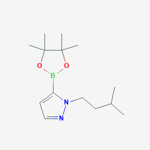 molecular formula C14H25BN2O2 B1312609 1-(3-Methylbutyl)-5-(4,4,5,5-tetramethyl-1,3,2-dioxaborolan-2-YL)-1H-pyrazole CAS No. 847818-77-3