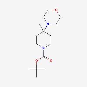 molecular formula C15H28N2O3 B1312627 1-Boc-4-Methyl-4-morpholin-4-yl-piperidine CAS No. 864369-95-9