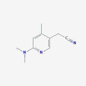 molecular formula C10H13N3 B1312677 2-(6-(二甲氨基)-4-甲基吡啶-3-基)乙腈 CAS No. 764651-70-9
