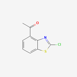 molecular formula C9H6ClNOS B13127091 1-(2-Chlorobenzo[d]thiazol-4-yl)ethanone 