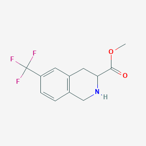 molecular formula C12H12F3NO2 B13127251 Methyl 6-(trifluoromethyl)-1,2,3,4-tetrahydroisoquinoline-3-carboxylate 