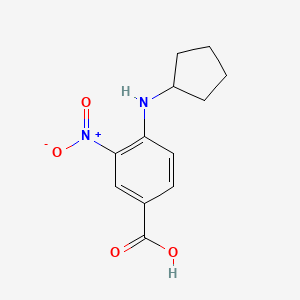 molecular formula C12H14N2O4 B1312729 4-(Cyclopentylamino)-3-nitrobenzoic acid CAS No. 691363-42-5