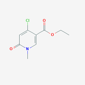 molecular formula C9H10ClNO3 B1312736 Ethyl 4-chloro-1-methyl-6-oxo-1,6-dihydropyridine-3-carboxylate CAS No. 821791-58-6