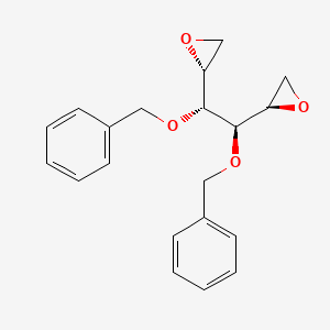 molecular formula C20H22O4 B13127408 (2R)-2-[(1R,2R)-2-[(2R)-oxiran-2-yl]-1,2-bis(phenylmethoxy)ethyl]oxirane 