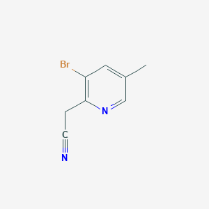 molecular formula C8H7BrN2 B13127465 2-(3-Bromo-5-methylpyridin-2-yl)acetonitrile CAS No. 1404115-33-8
