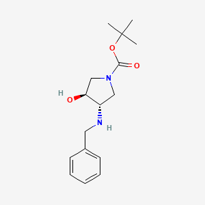 molecular formula C16H24N2O3 B1312748 (3S,4S)-N-Boc-3-(benzylamino)-4-hydroxypyrrolidine CAS No. 252574-03-1
