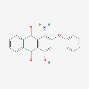 molecular formula C21H15NO4 B13127528 1-Amino-4-hydroxy-2-(3-methylphenoxy)anthracene-9,10-dione CAS No. 105699-59-0