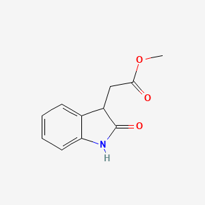 molecular formula C11H11NO3 B1312762 1H-Indole-3-acetic acid, 2,3-dihydro-2-oxo-, methyl ester CAS No. 61989-29-5