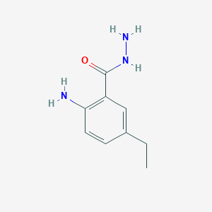 molecular formula C9H13N3O B13127670 2-Amino-5-ethylbenzohydrazide 