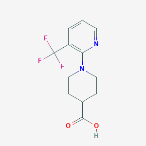 molecular formula C12H13F3N2O2 B1312770 1-[3-(三氟甲基)吡啶-2-基]哌啶-4-羧酸 CAS No. 821768-09-6