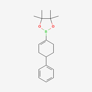 molecular formula C18H25BO2 B1312771 4,4,5,5-Tetramethyl-2-(1,2,3,6-tetrahydro-[1,1'-biphenyl]-4-yl)-1,3,2-dioxaborolane CAS No. 287944-05-2