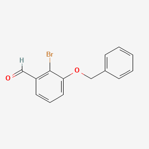 molecular formula C14H11BrO2 B1312772 Benzaldehyde, 2-bromo-3-(phenylmethoxy)- CAS No. 158584-99-7