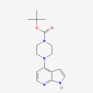 molecular formula C16H22N4O2 B1312774 tert-Butyl 4-(1H-pyrrolo[2,3-b]pyridin-4-yl)piperazine-1-carboxylate CAS No. 577768-59-3