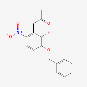molecular formula C16H14FNO4 B1312775 1-(3-(Benzyloxy)-2-fluoro-6-nitrophenyl)propan-2-one CAS No. 288385-98-8