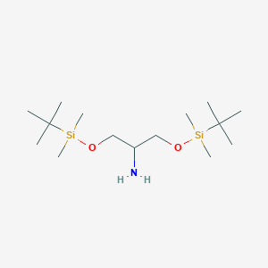 molecular formula C15H37NO2Si2 B1312777 2,2,3,3,9,9,10,10-Octamethyl-4,8-dioxa-3,9-disilaundecan-6-amine CAS No. 188538-25-2
