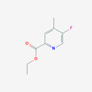 molecular formula C9H10FNO2 B13127779 Ethyl 5-fluoro-4-methylpicolinate 