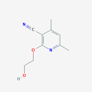 molecular formula C10H12N2O2 B1312787 2-(2-Hydroxyethoxy)-4,6-dimethylnicotinonitrile 