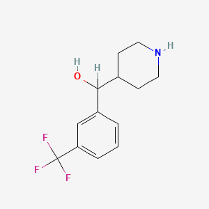 molecular formula C13H16F3NO B1312799 Piperidin-4-yl-(3-trifluoromethyl-phenyl)-methanol CAS No. 38646-29-6