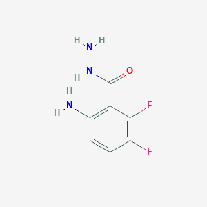 molecular formula C7H7F2N3O B13128001 6-Amino-2,3-difluorobenzohydrazide 