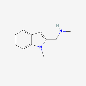 molecular formula C11H14N2 B1312802 N-Methyl-1-(1-methyl-1H-indol-2-YL)-methanamine CAS No. 3514-15-6