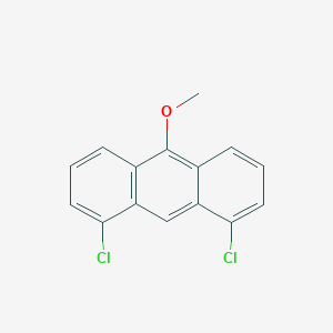molecular formula C15H10Cl2O B13128058 1,8-Dichloro-10-methoxyanthracene CAS No. 57502-71-3