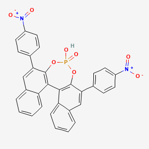 molecular formula C32H19N2O8P B1312810 (S)-3,3'-Bis(4-nitrophenyl)-1,1'-binapthyl-2,2'-diyl hydrogenphosphate CAS No. 878111-16-1