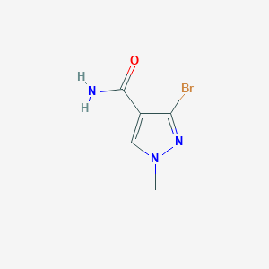 molecular formula C5H6BrN3O B13128103 3-Bromo-1-methyl-1H-pyrazole-4-carboxamide 