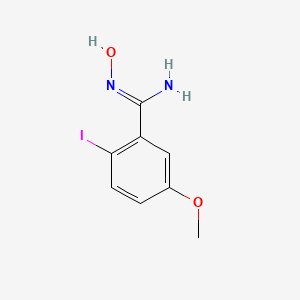 molecular formula C8H9IN2O2 B13128220 N-Hydroxy-2-iodo-5-methoxybenzimidamide 